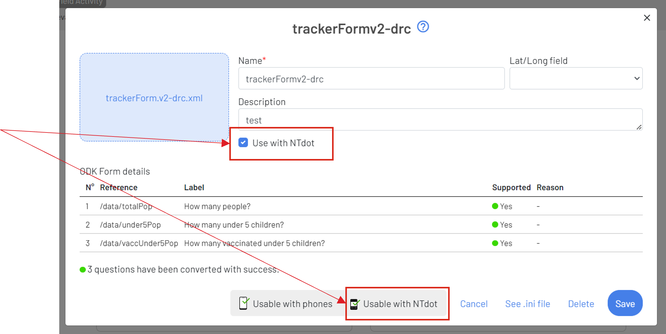 ODK Form Configuration in GTS