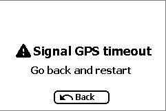 GPS Error Message